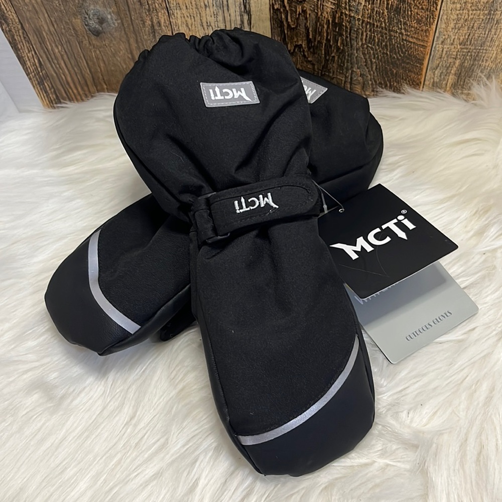 McTi black breathable windproof waterproof size xxs mittens. NWT